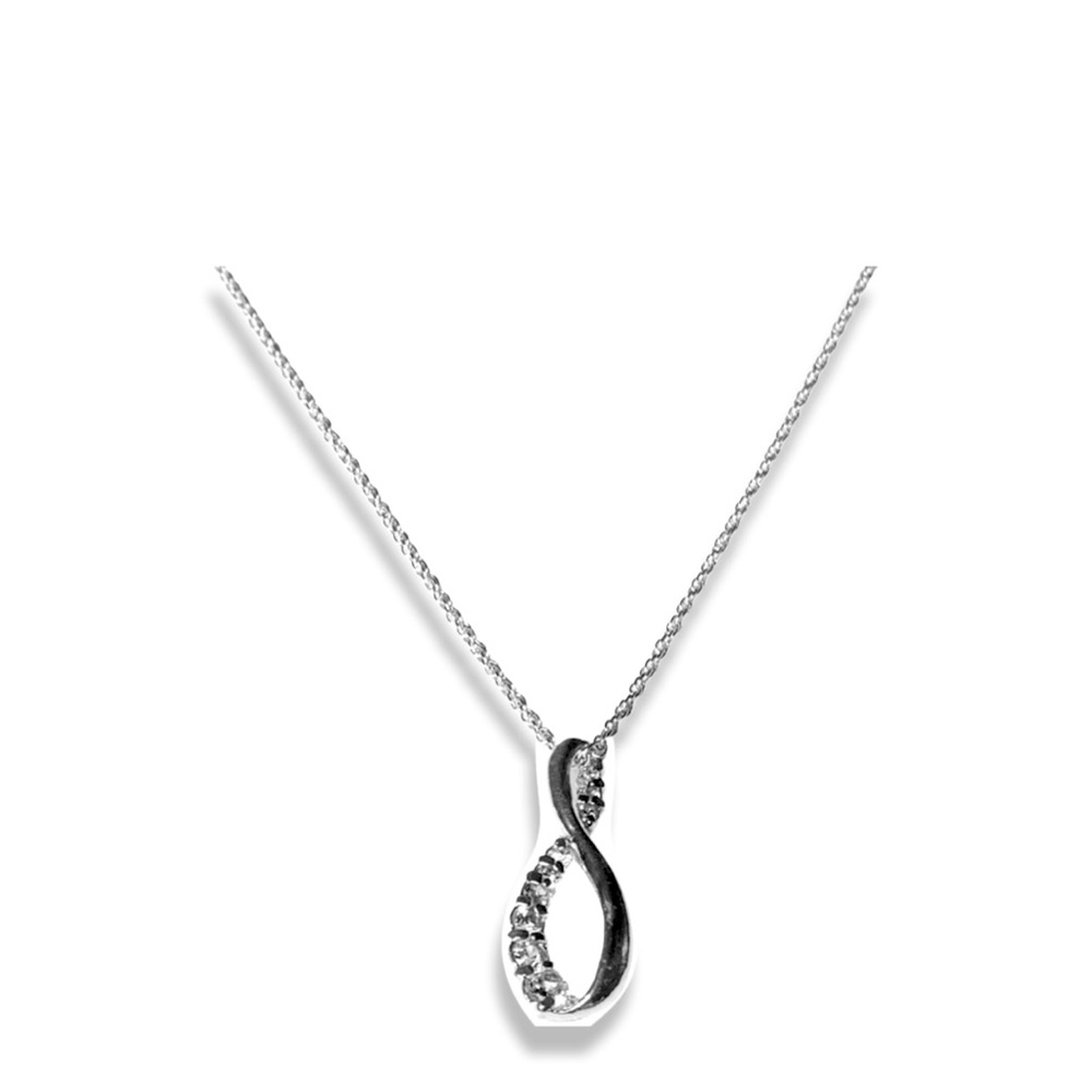 16 Inch Sterling Silver Infinity Necklace